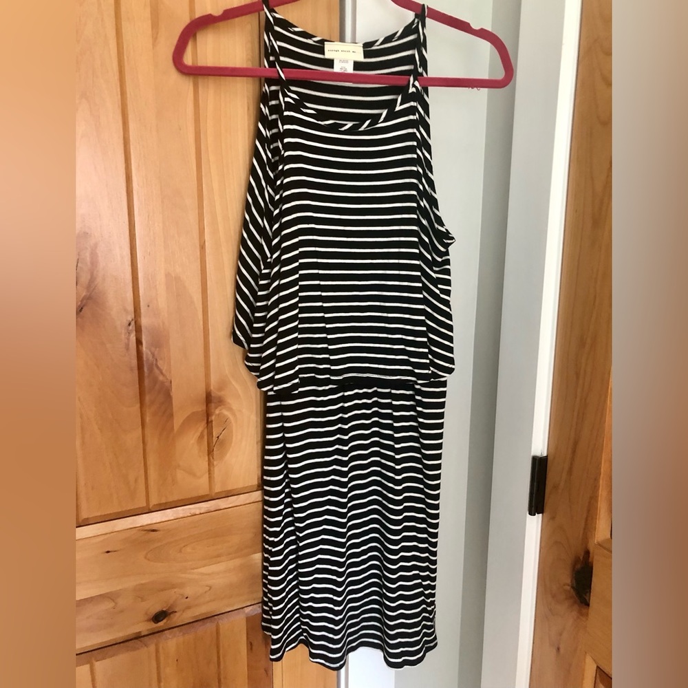 NWOT Enough About Me striped halter dress